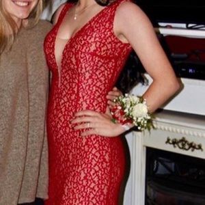 Red jovani prom dress